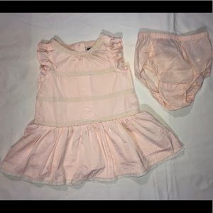 Baby Gap Pale Pink with Cream Accents Dress 12-18M